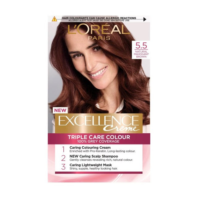 L'oreal Excellence Creme 5.5 Natural Mahogany Brown