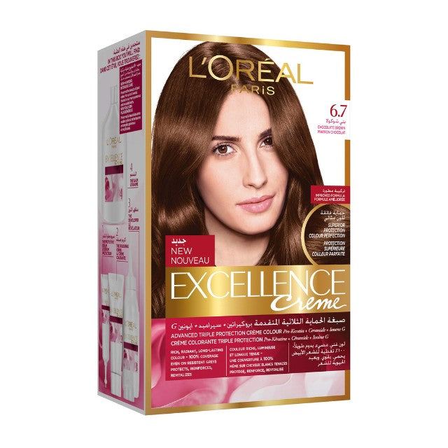 L'oreal Excellence Creme 6.7 Chocolate Brown