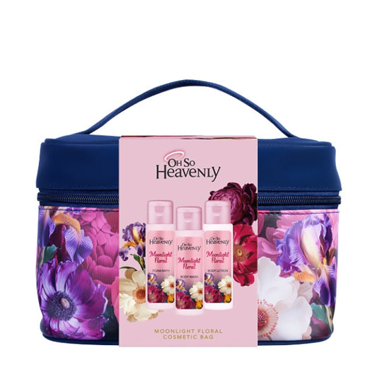 Oh So Heavenly Moonlight Floral Rose Cosmetic Gift Bag